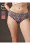 Pack of 3 - Printed Mid Waist Hipster Panties - 100% Cotton