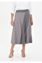 Kloş Plaid Appliqué Midi Skirt - 3