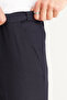 Navy Blue Slim Fit Slim Fit Classic Fabric Trousers with Side Pockets and Elastic Waist - 3