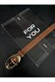 Antique Women's Trouser Belt with Oval Buckle, Coat Belt, Shirt Belt, Dress Belt - 3