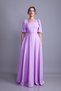 Lilac Balloon Sleeve Square Neck Maxi Dress