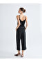 Black Belted Standard Fit Women's Trousers - 7