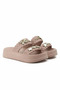 Lotus Eva-18 Beach Pool Garden Summer Daily Stone Decorated Women's Summer Slippers - 4