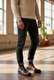 Genuine Leather Lightweight Comfortable Sole Chelsea Model Line Detail Men's Boots - 5