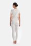 500V504 Women's Short Sleeve O Neck Thermal Underwear Set-Ecru - 2