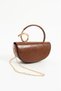 Bend Chain Strap Oval Handle Detail Baguette Women's Crossbody Bag - 2