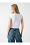 Gj Short Sleeve Raglan Starry Baby Women's White T-Shirt W6Ri21J1314-G011 - 3