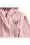 Kids Hooded Bathrobe | Monogrammed Letter 'W' | Soft Cotton Comfort - 2