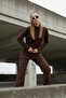 Women's Loose Fit Half Turtleneck Tunic and Bottom Top Set with Elastic Waist Pants - 5