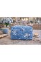Blue Floral Pattern Makeup Bag-Organizer&Travel Bag - 2