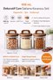 Set of 3 Glass Jars 450 ml |   Wooden Lid |   Food Storage Jar Food Storage - 6
