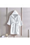 Kids Hooded Bathrobe | Monogrammed Letter 'E' | Soft Cotton Comfort - 3