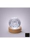 كرة زجاجية مضيئة ثلاثية الأبعاد - ضوء ليلي LED - 3