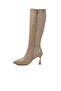 Women's Thin Heeled Boots with Fur Inside and Zipper 9652013 Z - 2