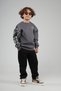 Trend Biz Crew Neck Sleeve Paneled Back Printed Children's Sweatshirt - 3