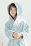 Kids Hooded Bathrobe | Monogrammed Letter 'E' | Soft Cotton Comfort - 4