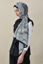 Ethnic Pattern Voile Silk Shawl Black - 5
