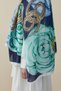 Bloomring Voile Silk Shawl Navy Blue - 4