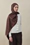 H Pattern Cashmere Silk Shawl Brown - 2