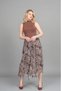 Women's Winter Brown Asymmetrical Tulle Elegance Skirt 6849 - 2