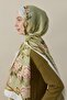 Liva Floral Pattern Silk Voile Shawl Gold - 3