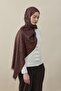 H Pattern Cashmere Silk Shawl Brown - 3