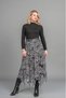 Women's Winter Black Asymmetrical Tulle Elegance Skirt 6849