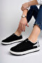 Black Women's Casual Starry Sneaker Shoes