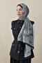 Ethnic Pattern Voile Silk Shawl Black - 3