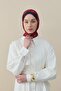 Clamp Pattern Silk Voile Shawl Red - 2