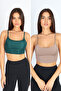 Women's 2-Pack Comfortlux Fit Strap Sports Bra Sports Bralet