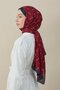 Clamp Pattern Silk Voile Shawl Red - 4
