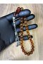 High-End Vintage Collectible Crimped Amber Prayer Beads