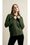 Green Polo Neck Women's Knitwear Sweater - 6