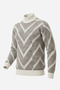 Men's Half Turtleneck Blocky Sweater - 4