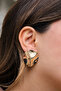 Vip Wavy Plate Earrings Metal Earrings with Steel Tips 3cm - 3