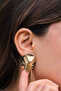 Vip Wavy Plate Earrings Metal Earrings with Steel Tips 3cm - 6