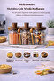 3-Piece Acacia Lid Vacuum Glass Jar Set with Spoon-Kitchen Organizer Set (450ml) - 4