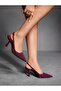 Stoned Pointed Toe Women's Heeled Shoes - 5