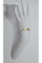 Stainless Steel Gold Color Three-Dimensional Heart Detailed -K- Letter Bracelet - 3