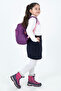 Purple Stitch Figured Girls' Kindergarten Backpack – Floral Pattern, Ergonomic Nursery Bag - 5