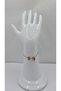 Stainless Steel Gold Color Three-Dimensional Heart Detailed -G- Letter Bracelet