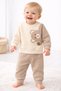 Baby Boy Long Sleeve Waffle 2-Piece Set with Teddy Bear Detail - 4