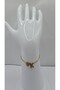 Stainless Steel Gold Color Three-Dimensional Heart Detailed -K- Letter Bracelet - 2