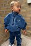 Miniğimin Cicileri We11 Printed Sports Jeans Boy's Set - Blue - 2