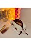 Burgundy Bow Detailed Plush Care Bag/ Makeup Bag/ Pen Holder