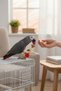 Bird Toy |   18 cm Toy with Wooden and Metal Accessories |   Bird Cage Entertainment Set - 4