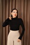 Women's 2-Piece Long Sleeve Half Fisherman Stretch Fabric Combed Cotton Bodysuit - 6