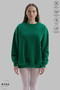 Unisex Long Sleeve Angel and Stitch Back Printed Crew Neck Hoodless Fleece-Lined Oversized Sweatshirt - 2