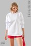 Unisex Long Sleeve Angel and Stitch Back Printed Crew Neck Hoodless Fleece-Lined Oversized Sweatshirt - 2
